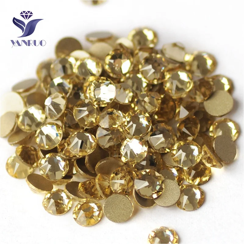 YANRUO high quality rhinestones 16 facets  Jonquil flatback 10SS  crystal non hotfix nail rhinestone for DIY nail art decoration
