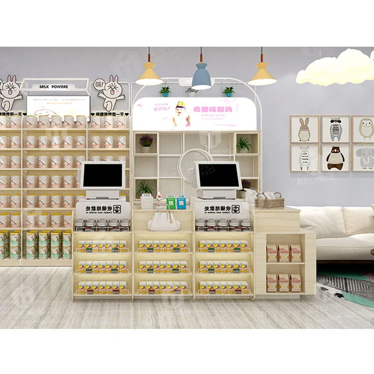 Meicheng Custom Size Modern Saloon Boutique Checkout Counter Retail Counter Desk Checkout Counter Cashier