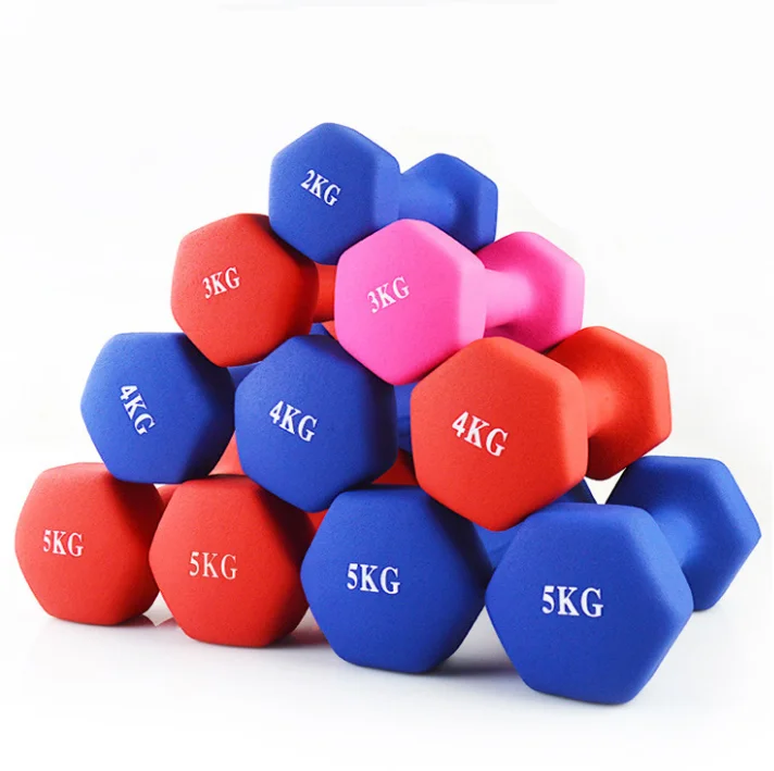 custom mancuernas hexagon buy online rubber neoprene 5kg 10kg weight workout gym equipment dumbbells