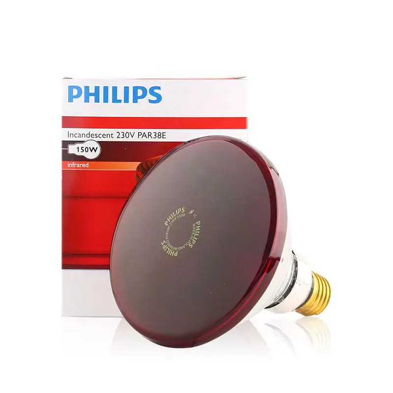 Philips PAR38 IR 150W 230V E27 Infrared Light Bulb Red 1CT/12 High Performance IR Lights