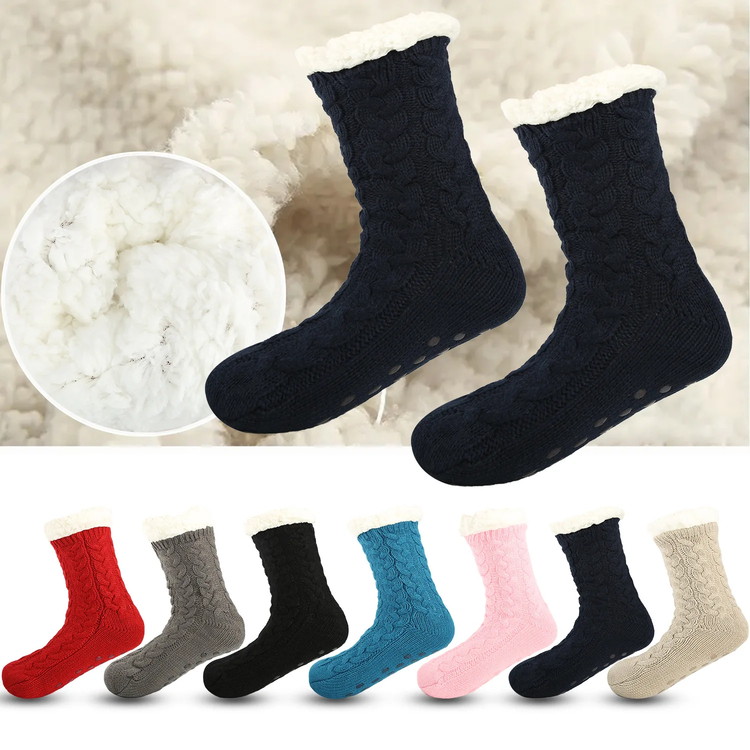 ZY-60  Warm Socks Autumn and winter thickened pile spot adhesive non-slip socks sleep carpet floor socks