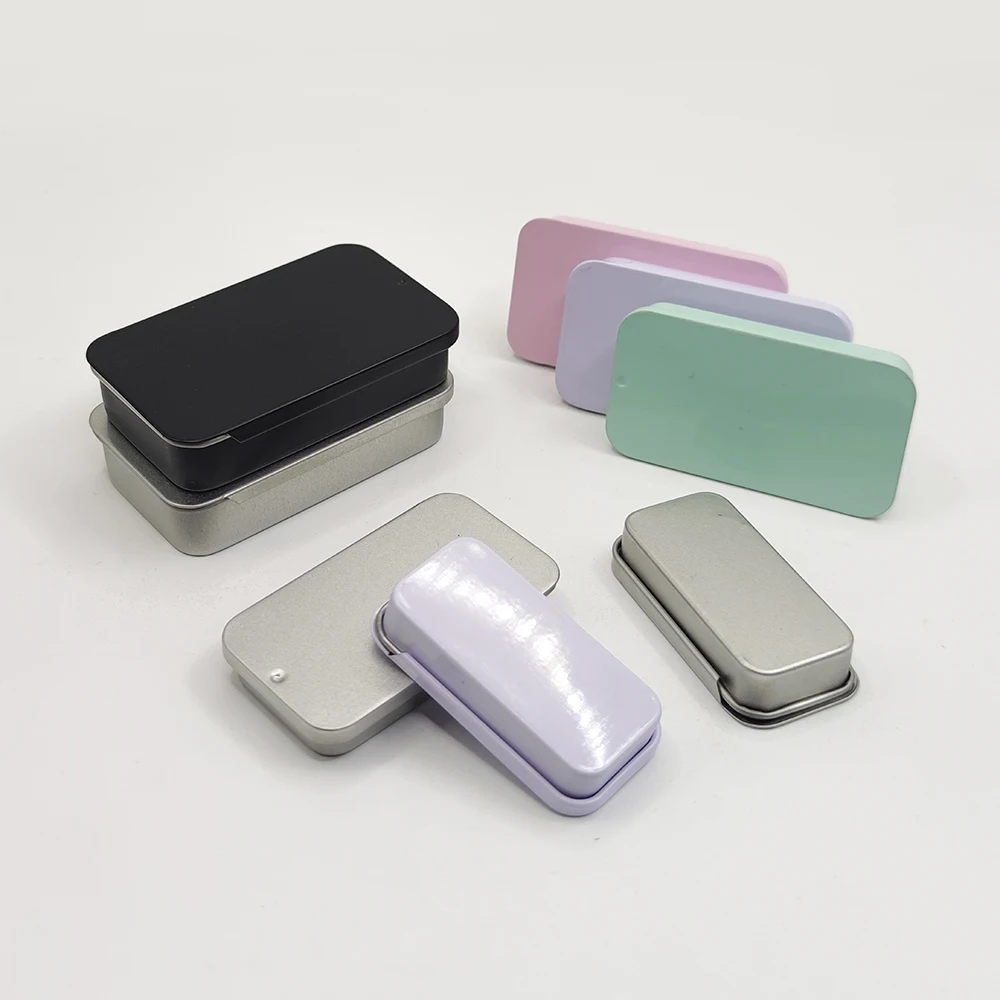 custom large size matte black metal packing tin boxes metallic rectangle container jar for tea food grade tins boxes