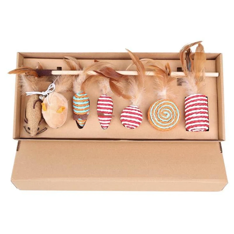 2022 Deluxe cat toys set gift box packaging printing,custom toy packaging box