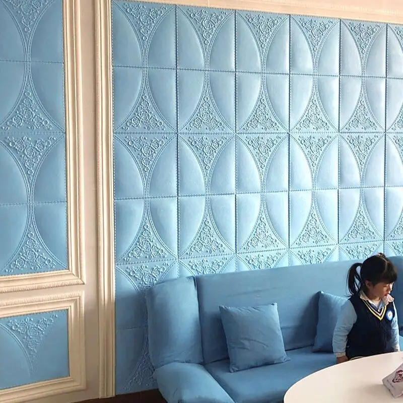 3D Self-adhesive XPE foam skirting line floor decoration waist line for wall stickers easy to operate