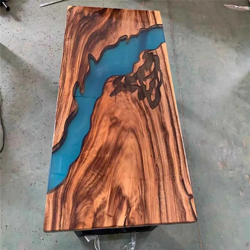 High Quality clear crystal table epoxy resin top resin wood dining table epoxy resin
