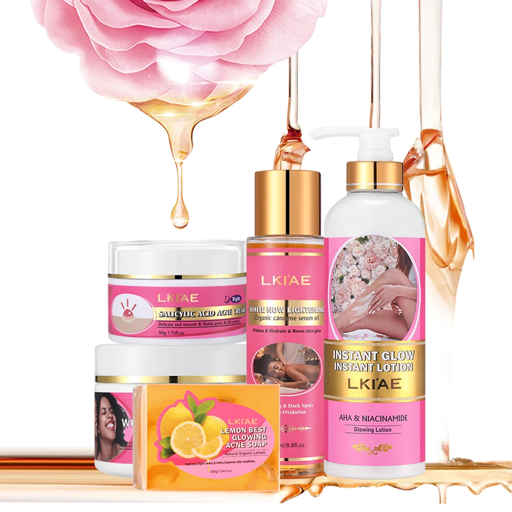 Beauty Aging Anti Acne Skin Organic Natural Face Care Private Label Whitening LKIAE Skincare Set