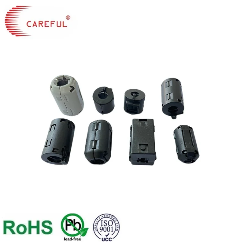 Careful direct sales noise filter cable ring sets Emi/Emc ferrite core 11mm hole snap on USB cable ferrite core
