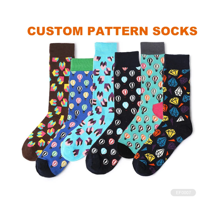 YT  High quality design custom cotton print embroidered OEM Socks embroidery logo customize custom made logo sports men socks