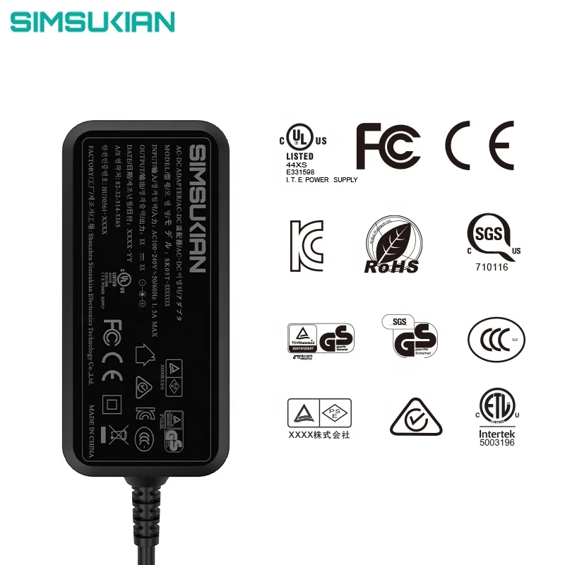 Simsukian 18v 3a PSE ac dc12v05a12v power adapter Japan PSE 5v 12v5a adapter