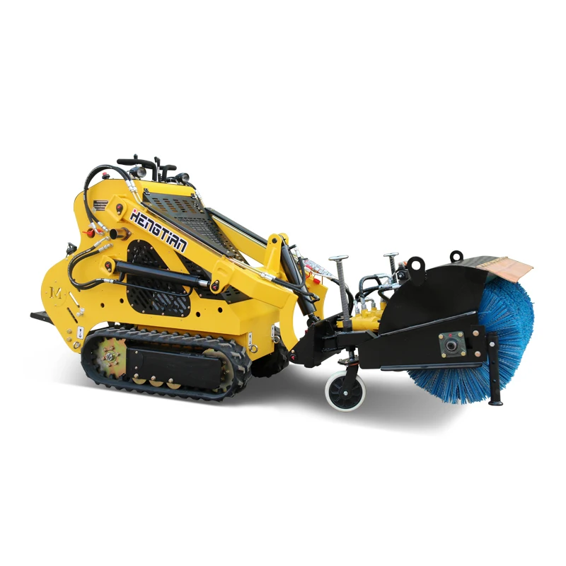 kehrmaschine track hoe mini road sweeper for ditching pilot rc  steering mounted control grader skid steer