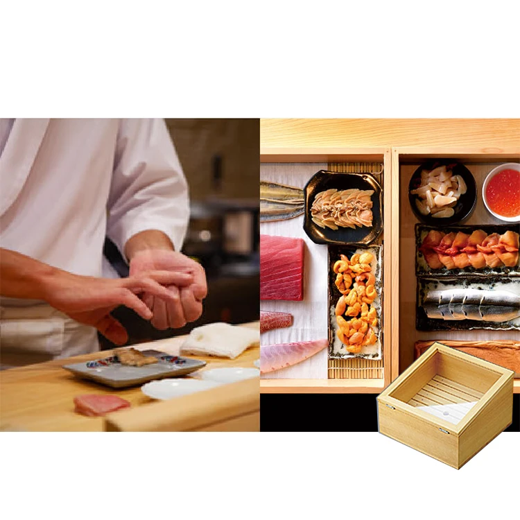 
Japanese box eco friendly reusable bamboo kitchen storage containers for food 