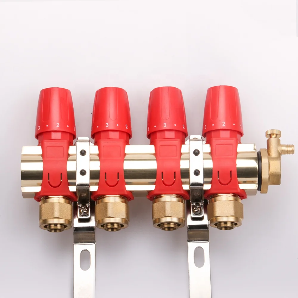 Brass Floor Radiant Heating Copper Pex Pipe Manifold