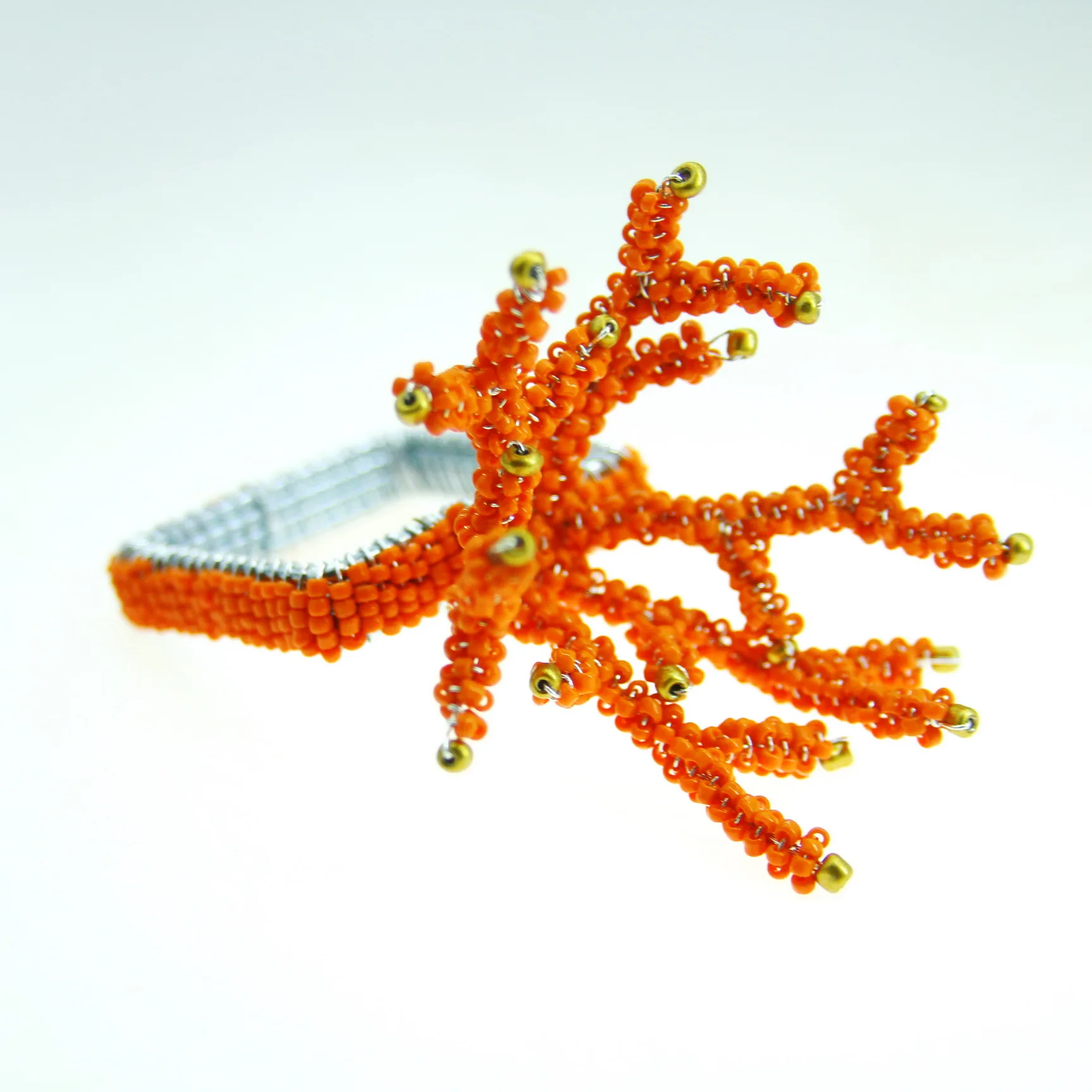 glass coral  napkin ring napkin for wedding,wholesale napkin holder qn14032802