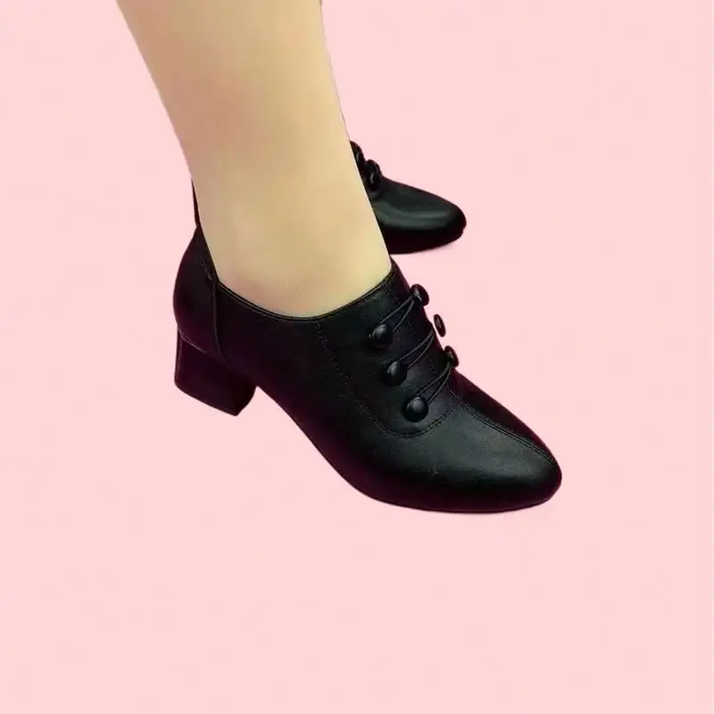 Туфли для танцев на низком каблуке с застежкой-молнией