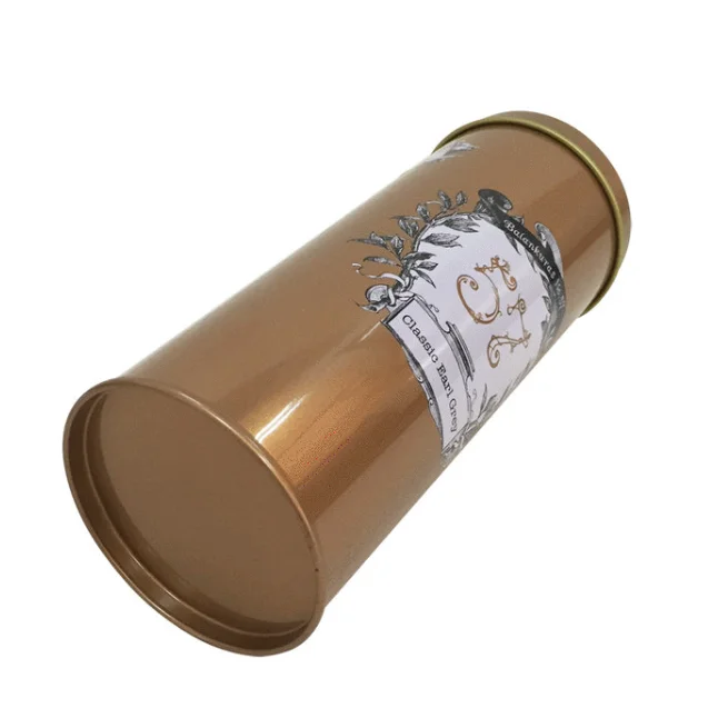 Круглая пустая металлическая кофейная жестяная коробка для чая