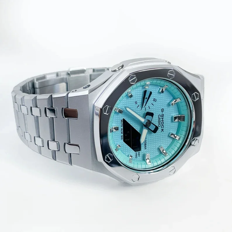 HOT selling purple 4th GA2100/2110 casioak Watch Case DIY Stainless Steel Watch Strap for GSHOCK Mod