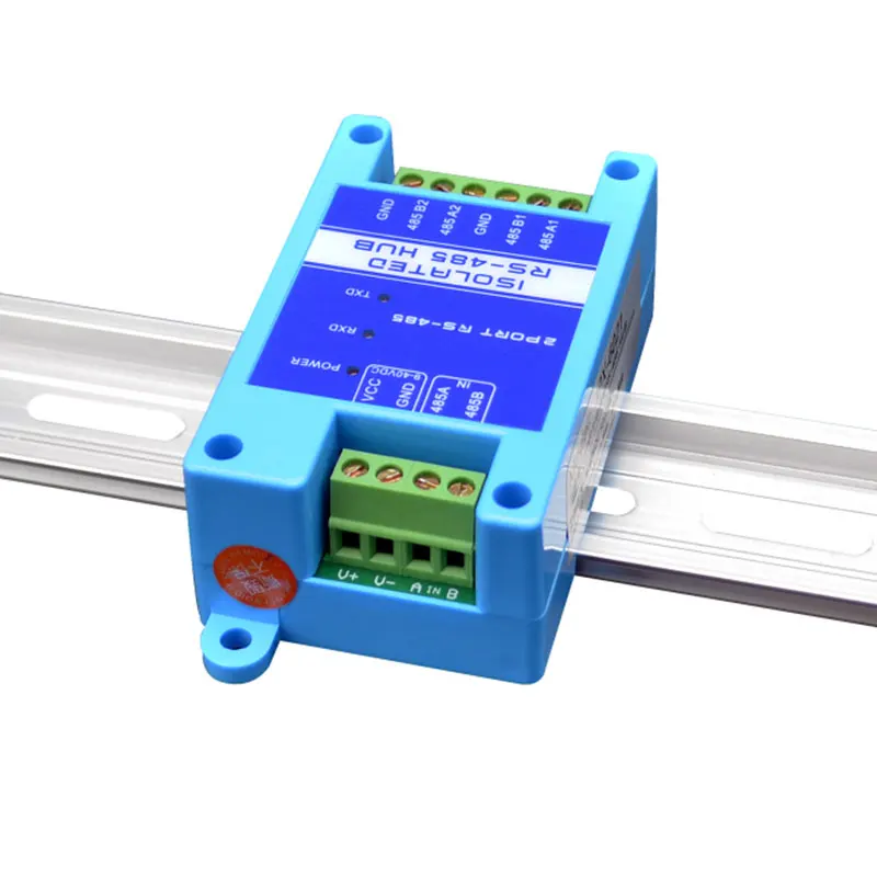 JPX-6021 USB signal amplifier 2-way 485 repeater 1-in-2 photoelectric isolation RS485 hub