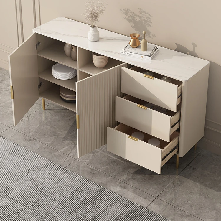 2022 New Design Custom Furniture Living Room Wood Bucket Cabinet Wooden Storage Buffet Sideboards