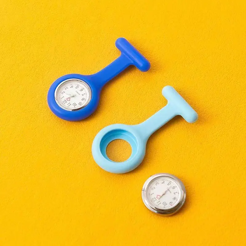 Wholesale quartz pocket watch medical digital silicone nurse watch fob breast watch in Red Pink White nix color  for nurse