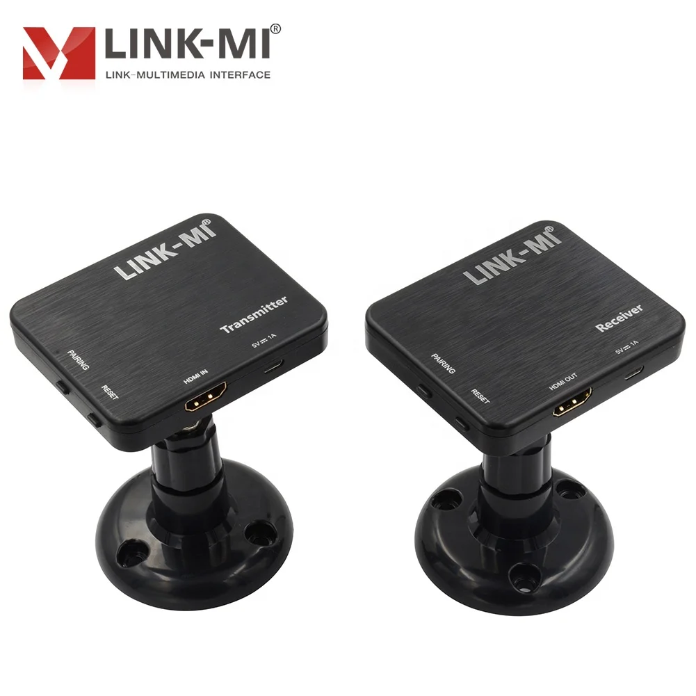 LINK-MI 30M/94FT 60GHz Wireless Extender HDMI HDCP 1.4 4K@30Hz YUV 4:4:4 8-Bit One to Multiple Multiple to One Zero Latency