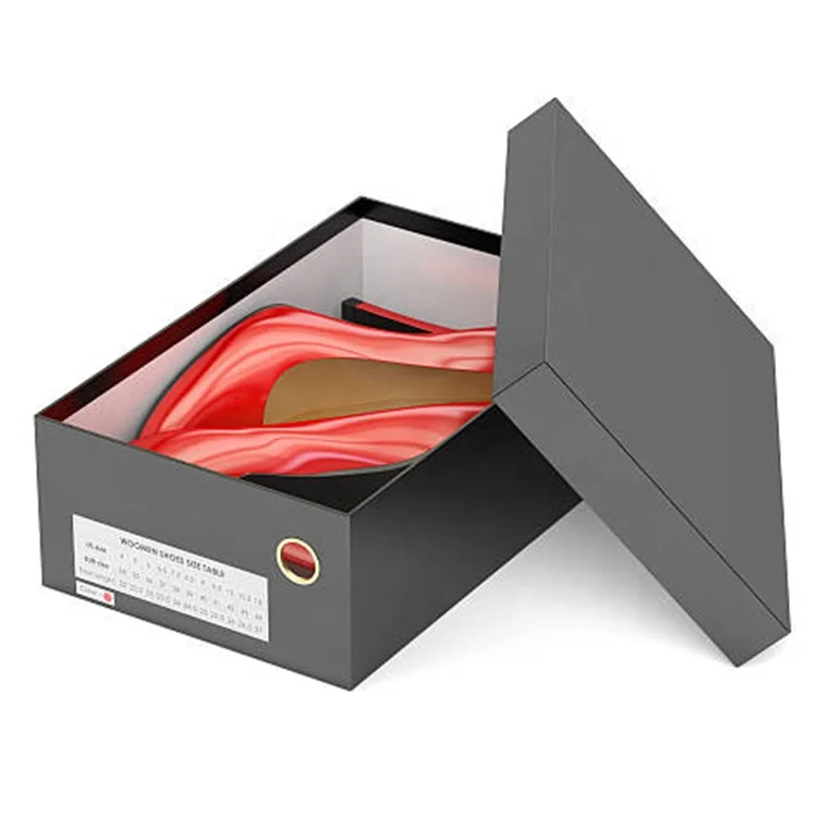 Custom made cardboard shoes box rigid box for shoes packaging