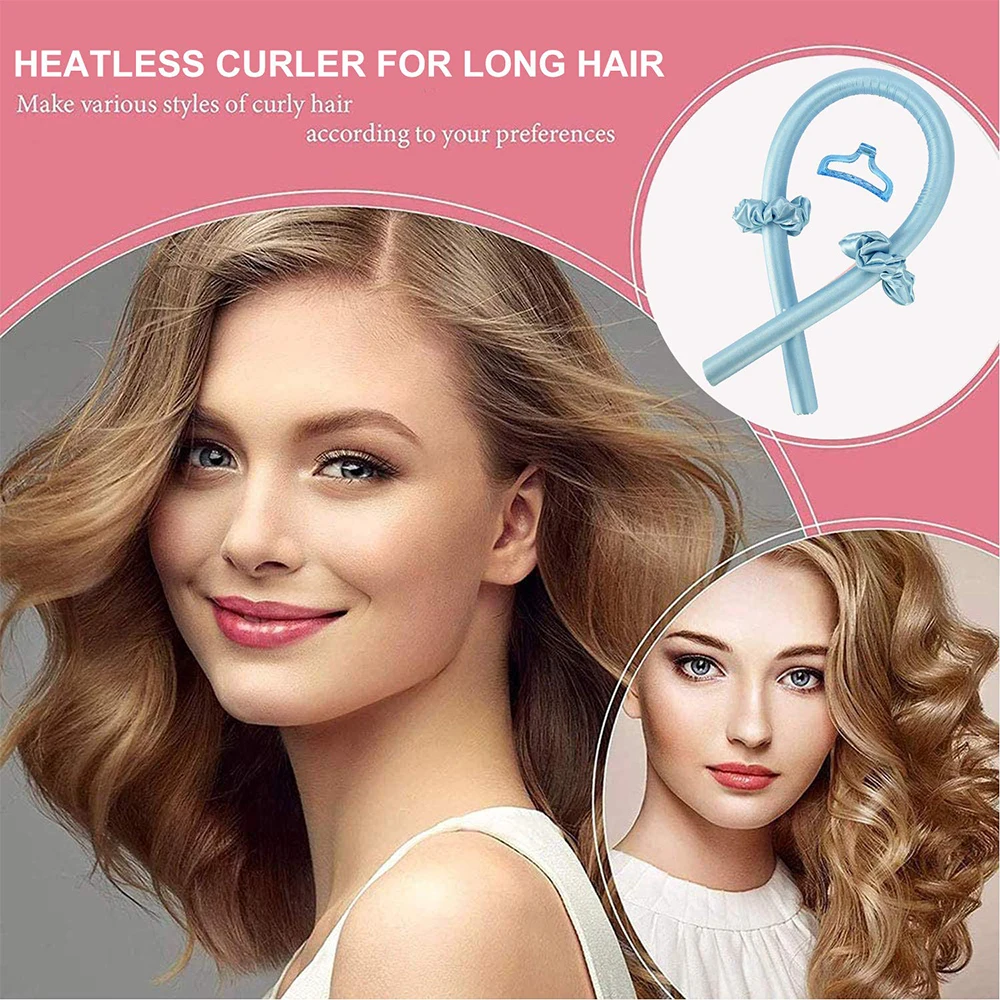 No Heat Hair Curlers Ribbon Hair Rollers Sleeping Soft Curl Bar Wave Formers DIY Hair Styling Tool