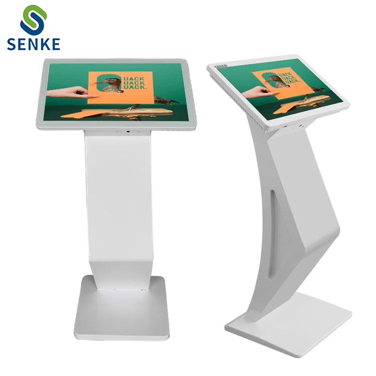 17'/21'  customized android windows touch screen stand kiosk ticket dispenser printer wireless queue management system