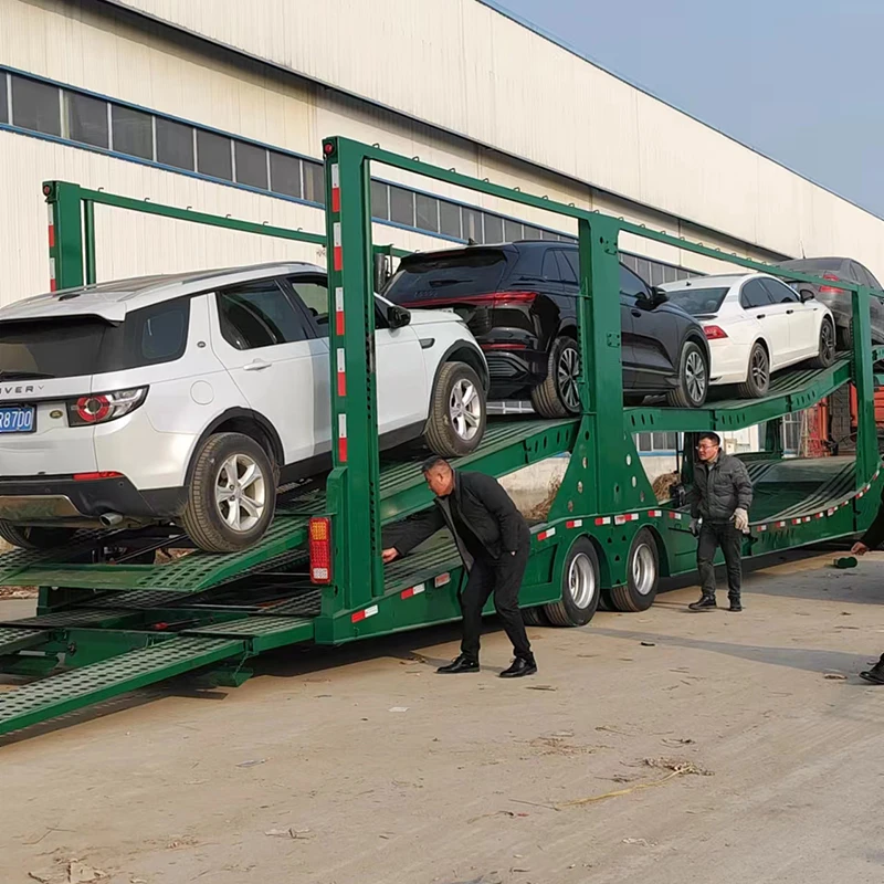 Multi Axles 6-8 Cars Double Floor Truck Car Carrier Semi Trailer Double Deck Hauler Vehicle Carrier Trailer Car Carrier Trailer