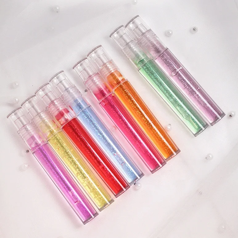 Lip gloss Base Vendor Clear Glossy Fruit Bulk Flavor Fruity Transparent Oil  No Label Private Organic Lip Oil Lip Gloss