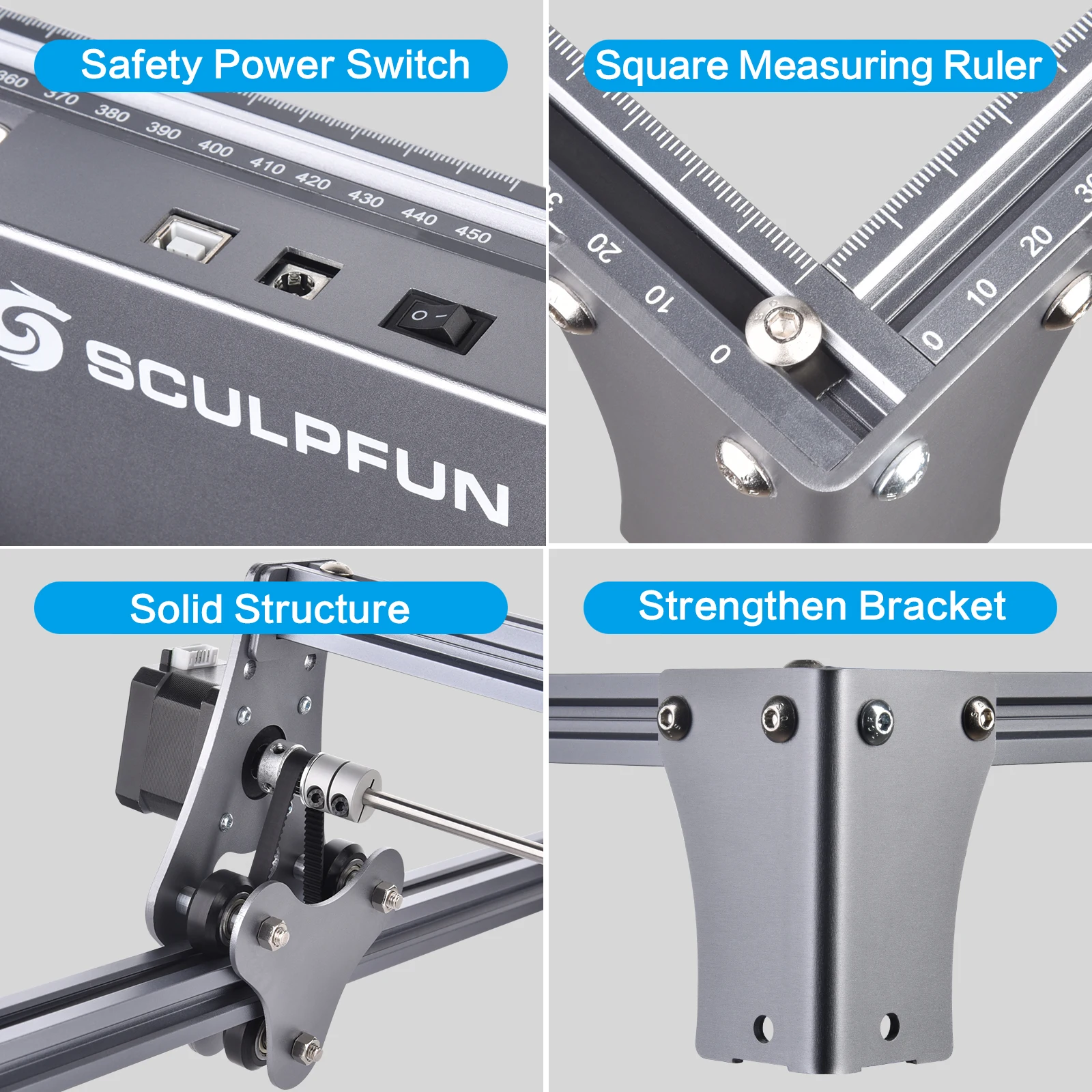 Лазерный гравер SCULPFUN S6Pro принтер «сделай сам» для нанесения логотипа резак лазерный гравировальный станок деревообрабатывающая резьба 60 Вт мини-лазер