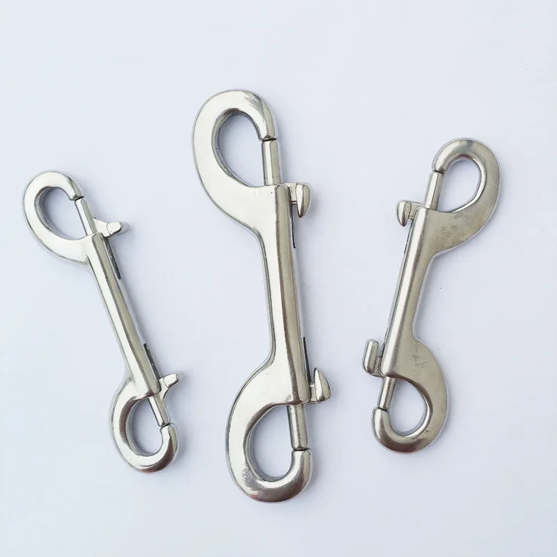 Marine Hardware 316 Stainless Steel Durable Double Ended Hook Bolt Snap Hook Clip Double End Snap Hook
