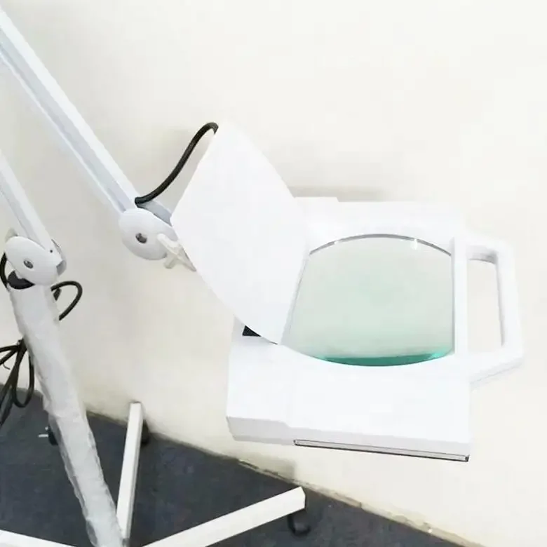 Tattoo Salon 5X Magnifying Floor Magnifying Glass With Light And Stand For Close Work Dental Manicure Deep Cleansing