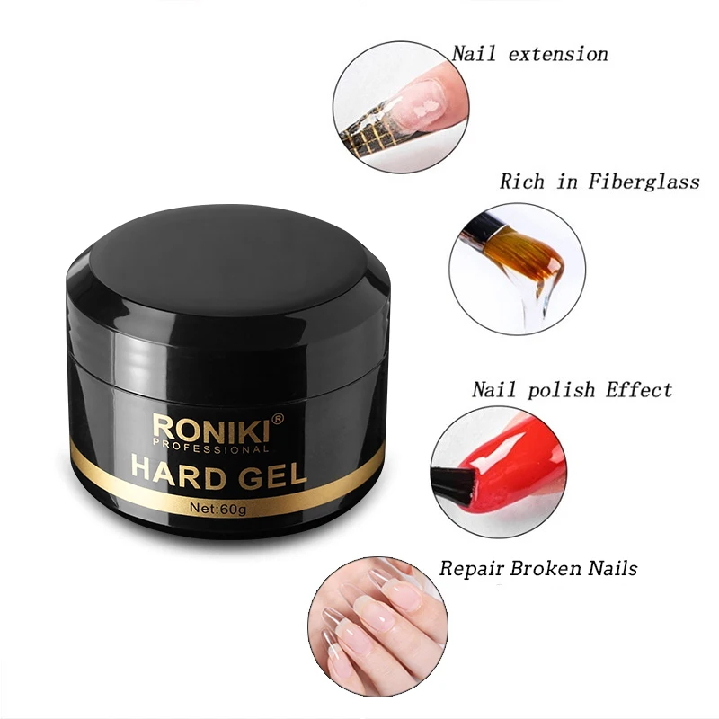 RONIKI Private Label Customized Jelly Hard Gel Polish Construction UV Gel Nail Extension Gel