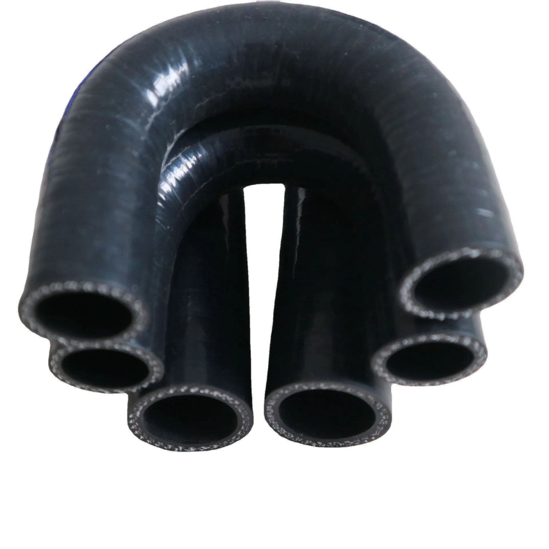 High Performance Heat resistant U T S shape braided silicone hose 180 degree elbow silicon rubber hose