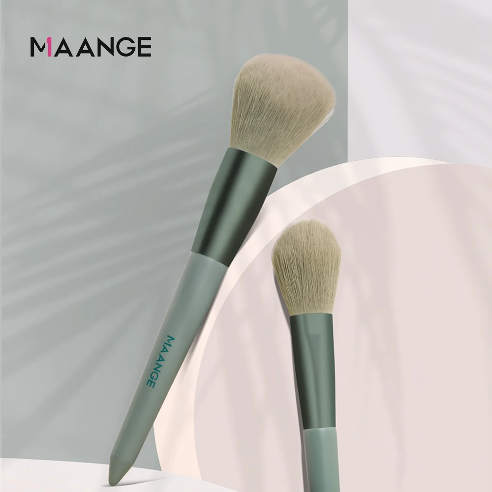 Maange Pro Foundation Powder Blending Eyebrow Makeup Brushes Set Nano Wool Fiber Synthetic Hair Set Of Brushes