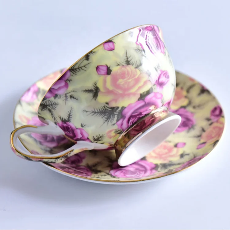 Whole Set Tea Cups and Saucers Cappuccino Cups Coffee Cups White Teacup Set