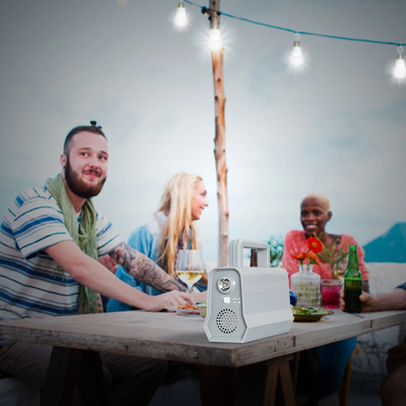 Factory Price Portable mini home solar system with music speaker solarenergie systems 2 in 1