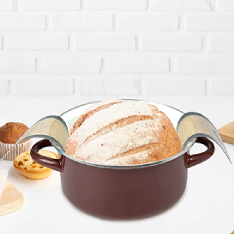 Reusable Oval Shape Baking Sourdough Bread Mat Tools Silicone Baking Bread Mat For Dutch Oven