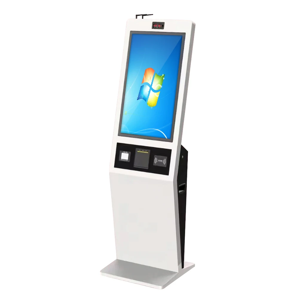 Wifi self service Touch Screen ATM kiosk machine payment with Receipt printer/Ticket scanner/Card Reader/cash acceptor