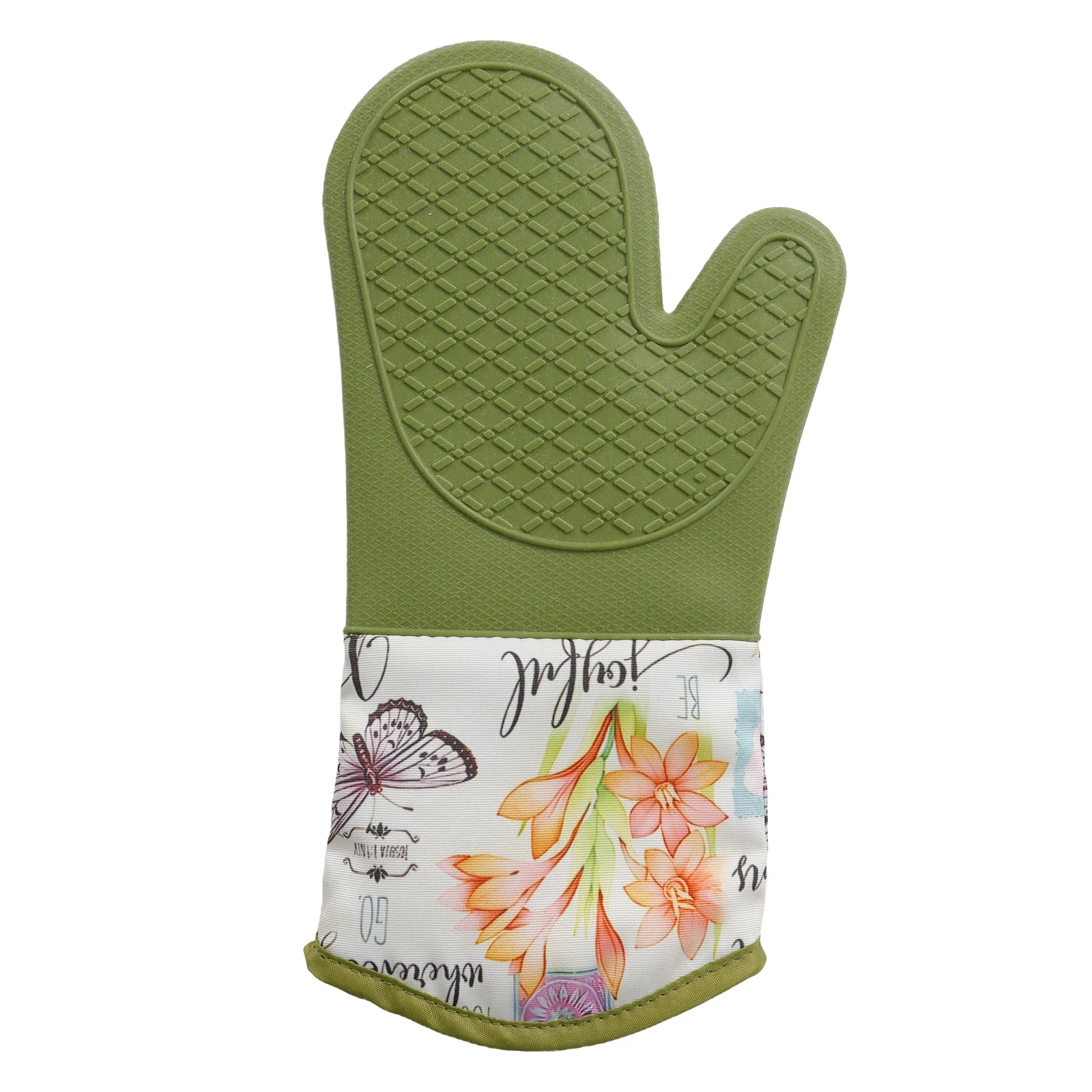New Pattern Printing Silicone Oven Gloves Kitchen Heat Resistant Cooking Custom Oven Mitten