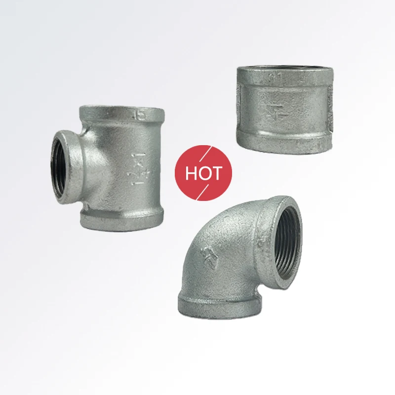 Wholesale Malleable Iron Pipe Fittings Hot Dip Galvanized BSP Beaded Socket For Oil Water Gas