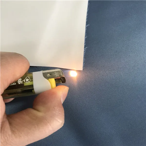 Satin Face 4 Pass Blackout Curtain Fabric  FR  NFPA-701 BS5852