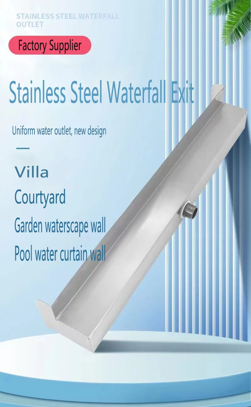 Wall hanging  fountain stainless   steel waterfall for outdoor Pool