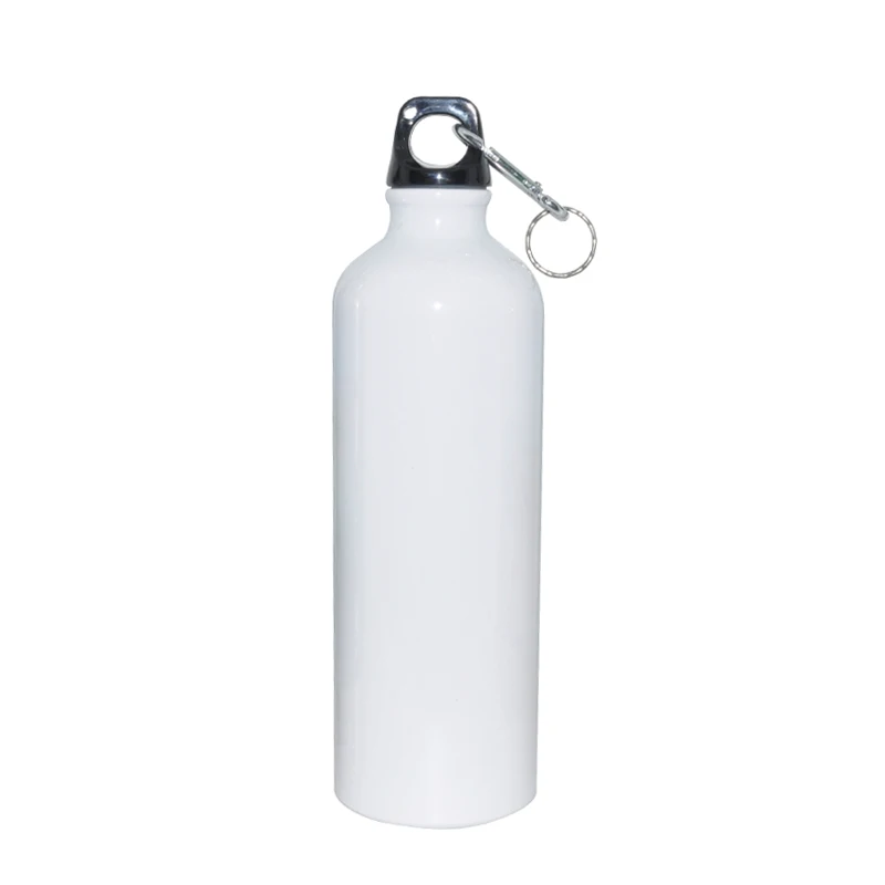 Wholesale Price 500ml 600ml  Customized  Aluminum Sport water bottle  white color Sublimation bottle