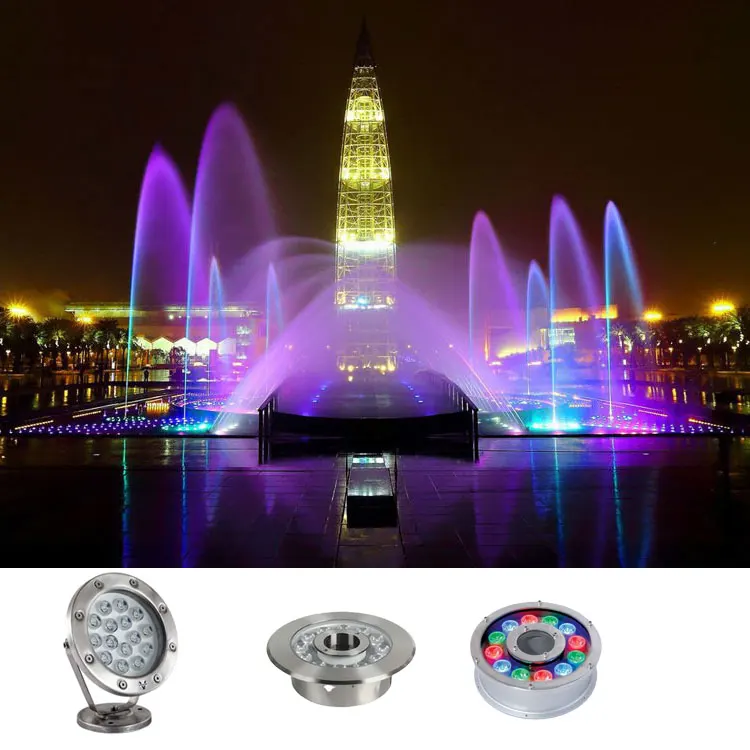 Hot Sale IP68 12W 18W 24W 36W Underwater Pool LED Fountain Light