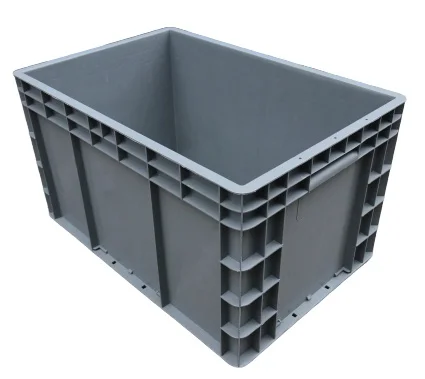 Euro 600*400*450mm Solid Stackable Plastic Turnover Storage System with Nested Design Efficient Retrieval RS EU Crate Box Bin