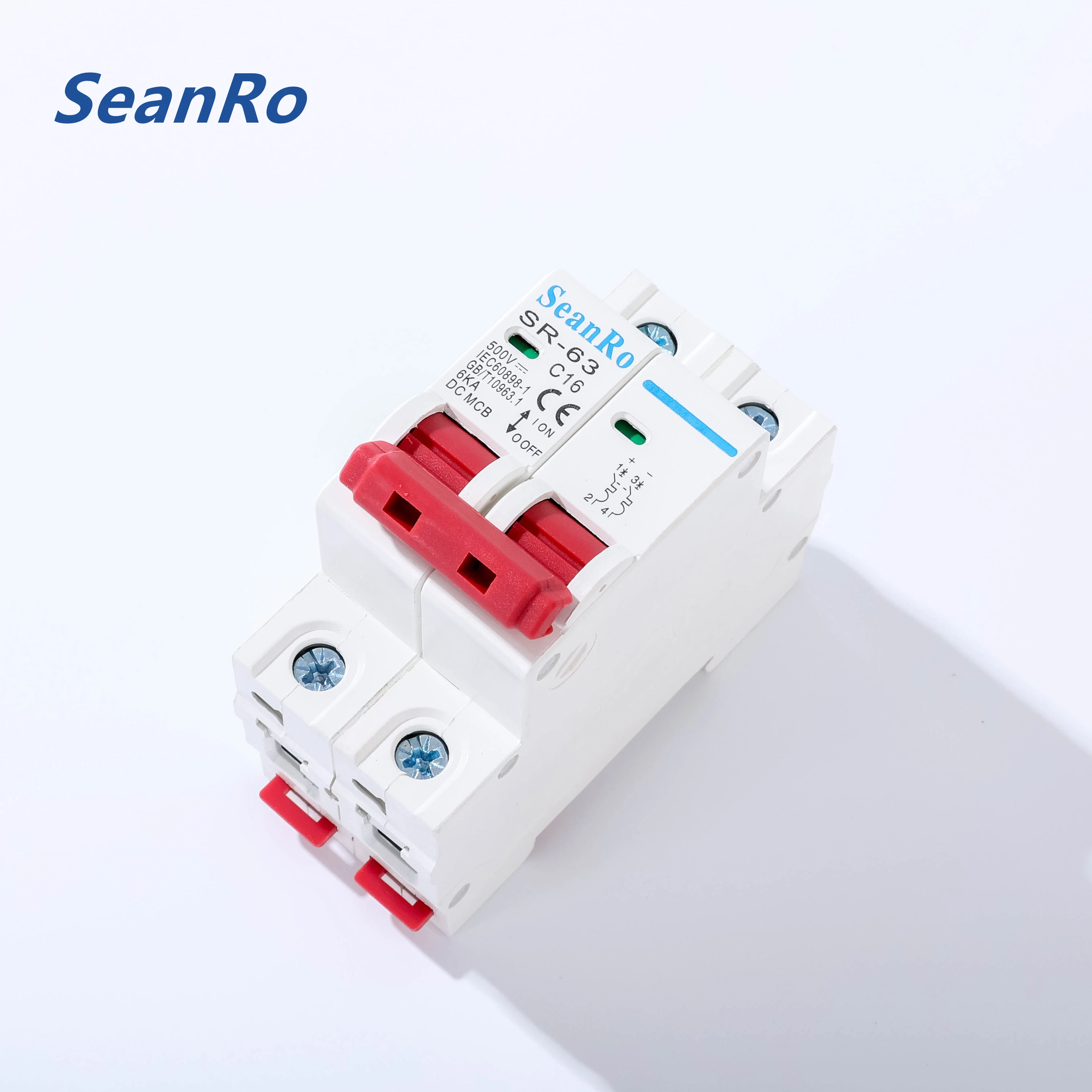 SeanRo dc mcb protect MCB circuit breaker switch 2p 6-63a 1200v 15A 6ka dc circuit breaker for solar system solar panels