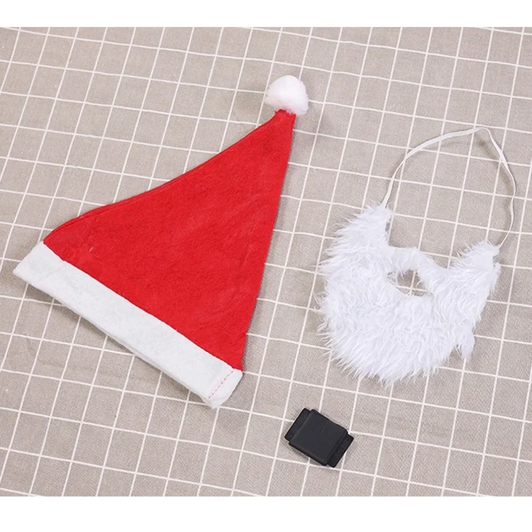 Santa Claus Costume Set Bulk Red Mascot People Kids Costumes Non Woven Long Sleeves Christmas with Hat Belt Beard for Adult Men