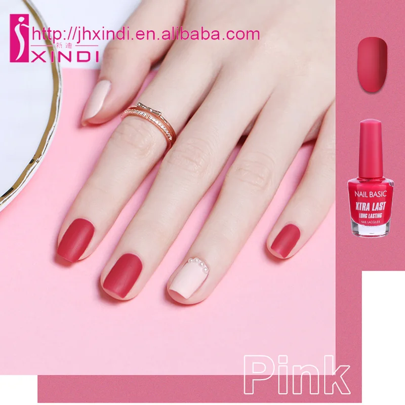 Private Label Frosted Nail Polish Bottle Organic Halal Vegan Non Peel Off Matte Nail Polish