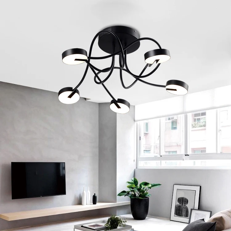 HUAYI China Manufacturer Simple Modern Decoration Indoor Living Room Hotel Restaurant LED Ceiling Light